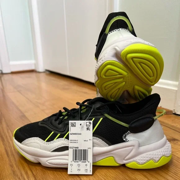 Adidas Ozweego Sneakers Black/White/Solar Yellow EG7448 – Men’s 6.5 / Women’s 8 adidas Ozweego Black White Yellow for Sale | Authenticity  main image 4